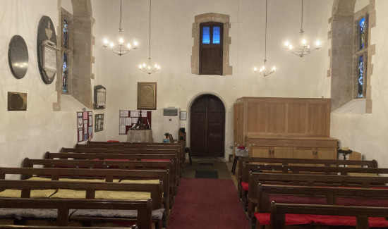 View of Where the Musicians Would Have Played Above the Main Door (Platform Since Removed).